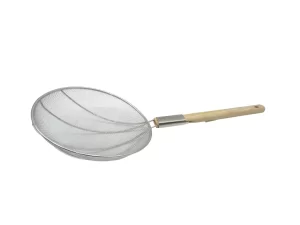 Wire Scoop Strainer With Wooden Handle