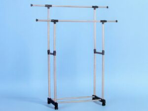 DOUBLE POLE TELESCOPIC CLOTHES RACK