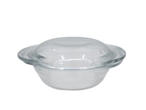 MARINEX ROUND CASSEROLE DISH WITH LID (1QT)