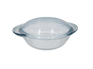 MARINEX ROUND CASSEROLE DISH WITH LID(2.8QT)