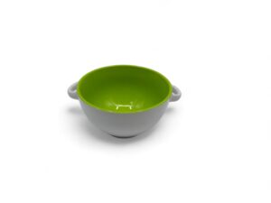 3pc SOUP MUG (Green-White) 16oz