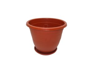 Round Planter Pot with Saucer