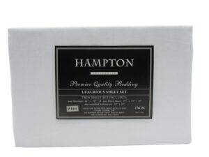 HAMPTON COLLECTION Twin Size Bed Sheet Set (White)
