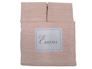 EVANS COLLECTION 4PC KING Size Bed Sheet Set (Pink-White Stripe)