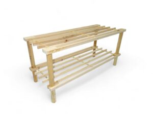 2 Tier Wooden Shoe Rack
