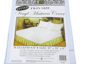 BETTER HOME TWIN SIZE FITTED VINYL MATTRESS COVER