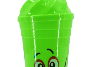 Printed Icecream Design Plastic Cup with Straw