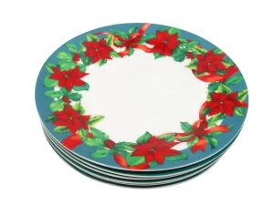3 pcs 9" Christmas Tea Plates - 01