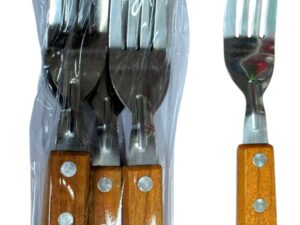 Wooden Handle Fork 6pc