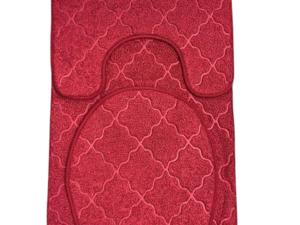 3pc Anti Slip Micro Fiber Bathroom Mat Set