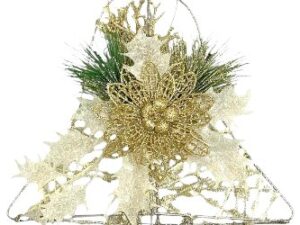 3D Gold Wired Hanging Bell Decoration