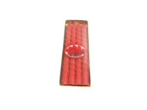 4pc Red Wax Candles