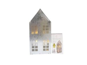 Aluminium Battery Operated Lantern with Fairy Lights