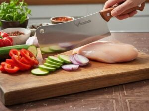 Wooden Handle Stainless Steel 7.75" Chopper