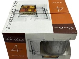 4pc 13oz Column Glass Set