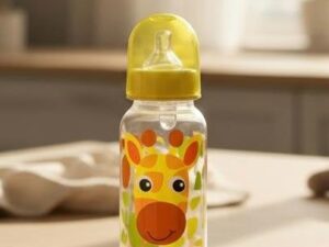 Plastic 8oz Baby Printed Bottle