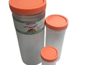 3pc Round Plastic Cannister Set