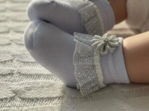 White Baby Socks with Frill