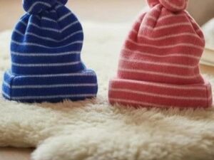 Knitted Baby Striped Hat