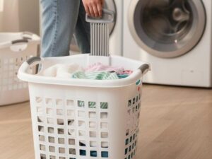 Sterilite Laundry Basket(18"D×21"W- Handle 12"