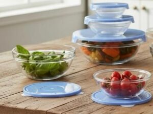 5pc Glass Bowl with Lid