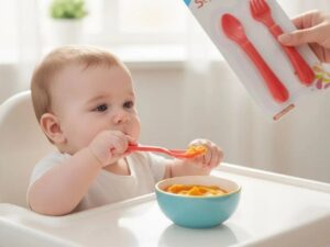 Plastic Baby Fork and Spoon Set