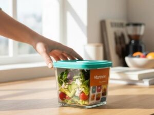 Marinex Glass Bowl with Plastic Cover