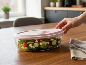 Matinex Oval Glass Baking Dish with Plastic Cover