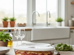 Marinex Oval Glass Baking Dish with Plastic Cover