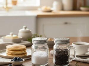 2pc Salt and Pepper Shaker with Metal Lid