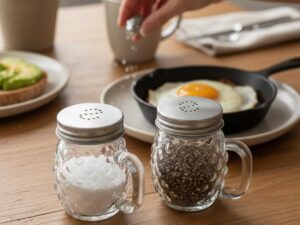 2pc Salt and Pepper Shaker with Handle