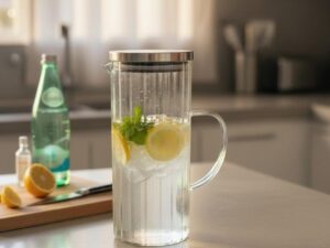 Style Setter Fluted Glass Pitcher